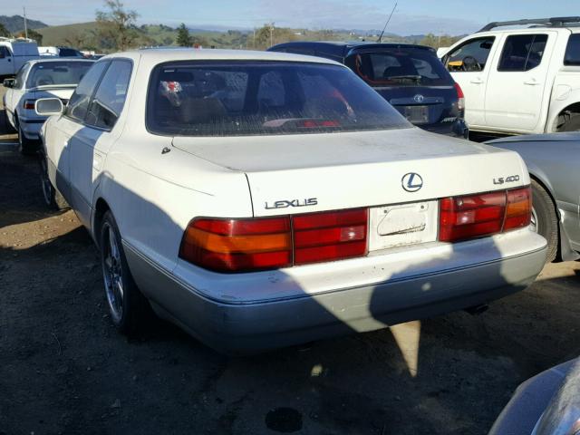 JT8UF11E7P0175922 - 1993 LEXUS LS 400 WHITE photo 3