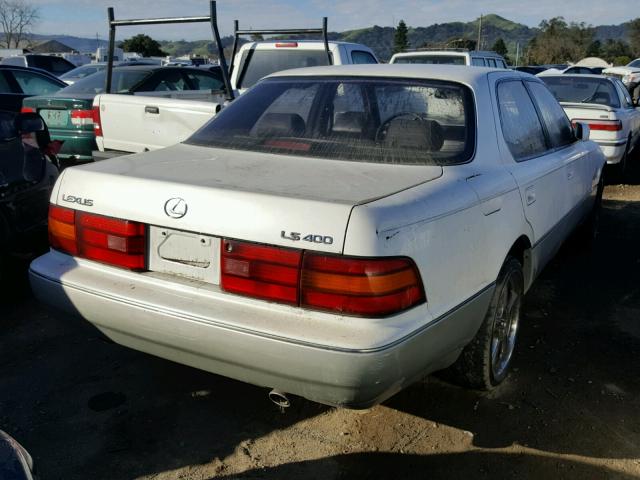 JT8UF11E7P0175922 - 1993 LEXUS LS 400 WHITE photo 4