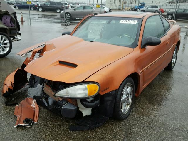 1G2NW12E43C321355 - 2003 PONTIAC GRAND AM G ORANGE photo 2