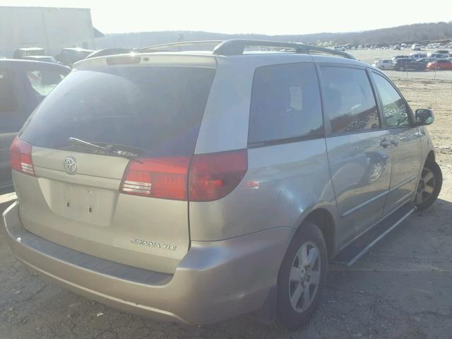 5TDZA22C75S289485 - 2005 TOYOTA SIENNA XLE TAN photo 4