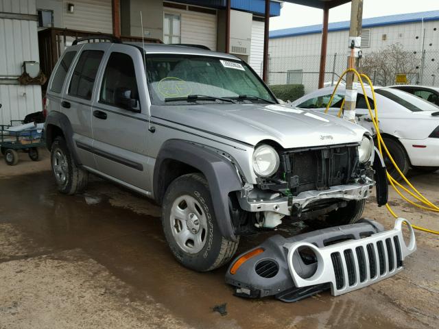 1J4GL48K84W198181 - 2004 JEEP LIBERTY SP SILVER photo 1