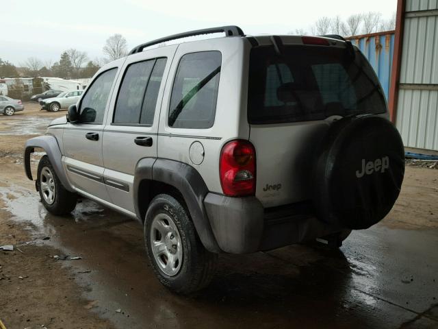 1J4GL48K84W198181 - 2004 JEEP LIBERTY SP SILVER photo 3