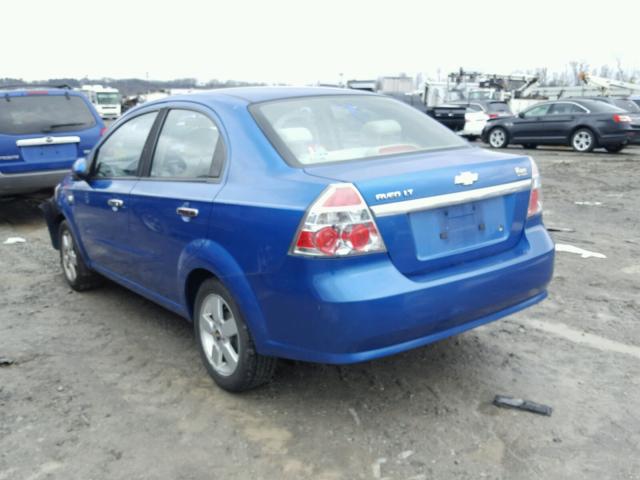 KL1TG566X8B266733 - 2008 CHEVROLET AVEO LT BLUE photo 3