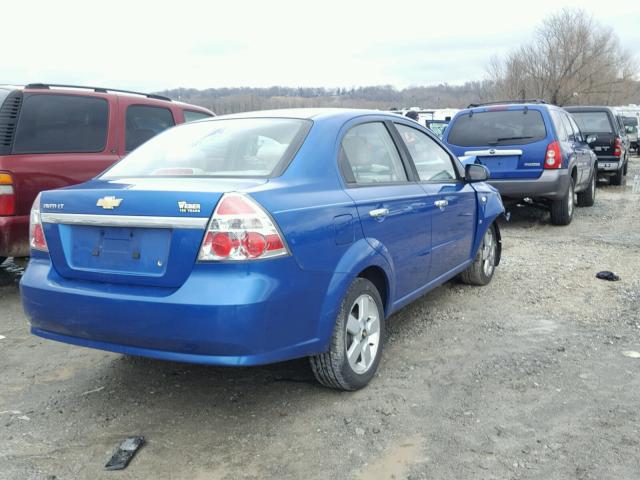 KL1TG566X8B266733 - 2008 CHEVROLET AVEO LT BLUE photo 4