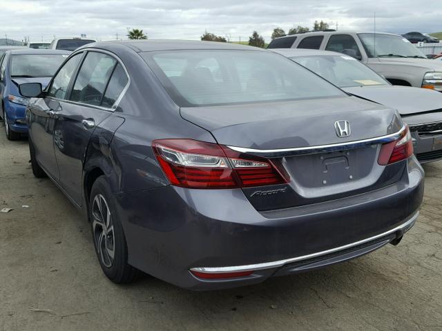 1HGCR2F37HA046884 - 2017 HONDA ACCORD LX GRAY photo 3