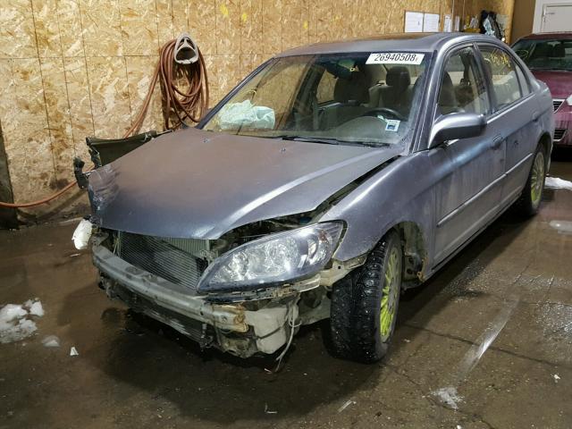 2HGES26754H625707 - 2004 HONDA CIVIC EX ნაცრისფერი ფოტო 2