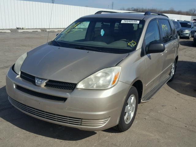 5TDZA23C25S247739 - 2005 TOYOTA SIENNA CE TAN photo 2