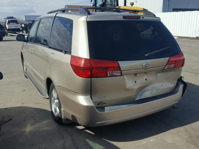 5TDZA23C25S247739 - 2005 TOYOTA SIENNA CE TAN photo 3