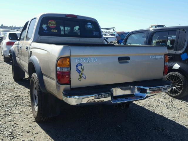 5TEGM92N43Z221802 - 2003 TOYOTA TACOMA DOU GOLD photo 3