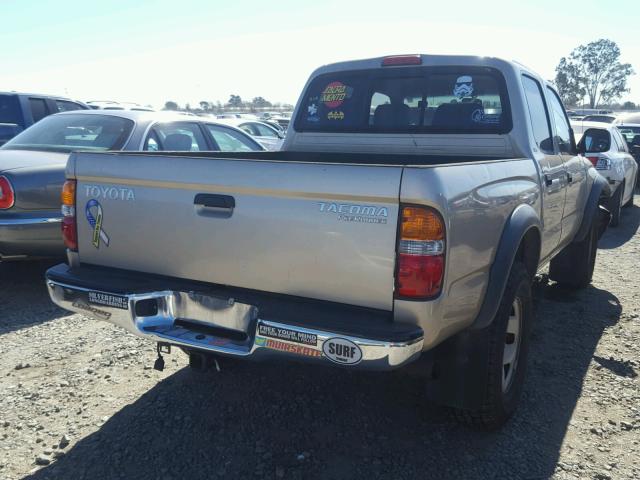 5TEGM92N43Z221802 - 2003 TOYOTA TACOMA DOU GOLD photo 4