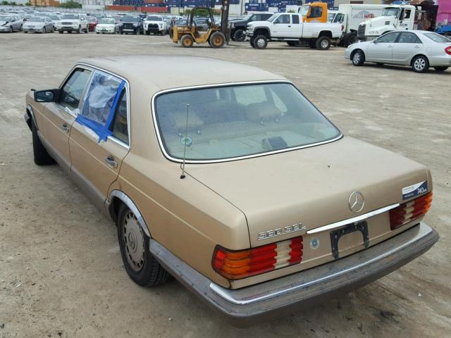 WDBCA39D3GA237568 - 1986 MERCEDES-BENZ 560 SEL GOLD photo 3