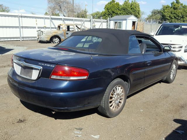 1C3EL55R04N252748 - 2004 CHRYSLER SEBRING LX BLUE photo 4