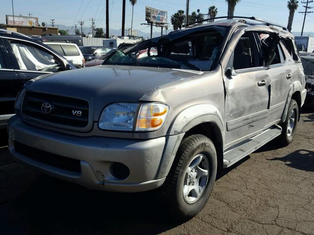 5TDZT34A32S116599 - 2002 TOYOTA SEQUOIA SR SILVER photo 2