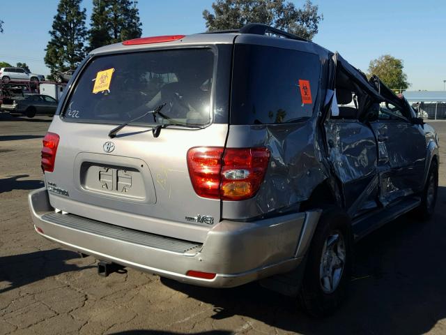 5TDZT34A32S116599 - 2002 TOYOTA SEQUOIA SR SILVER photo 4