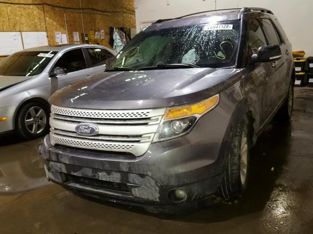 1FM5K8D8XEGC36826 - 2014 FORD EXPLORER X GRAY photo 2