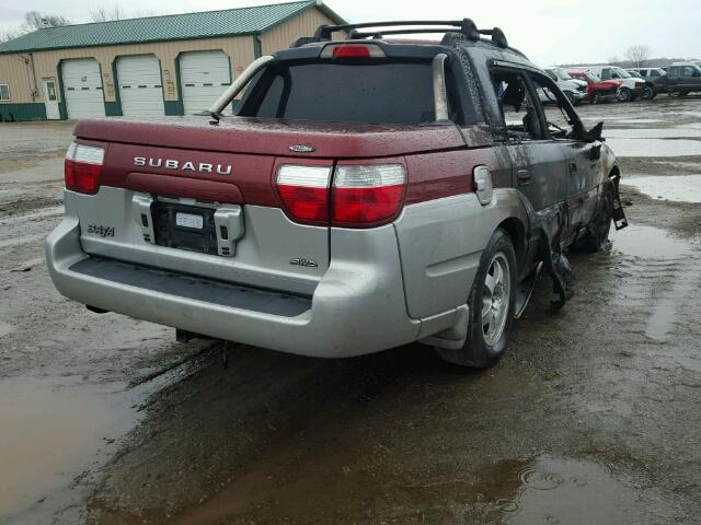 4S4BT63C445101202 - 2004 SUBARU BAJA TURBO ORANGE photo 4