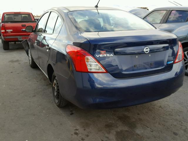 3N1CN7AP1DL875490 - 2013 NISSAN VERSA S BLUE photo 3