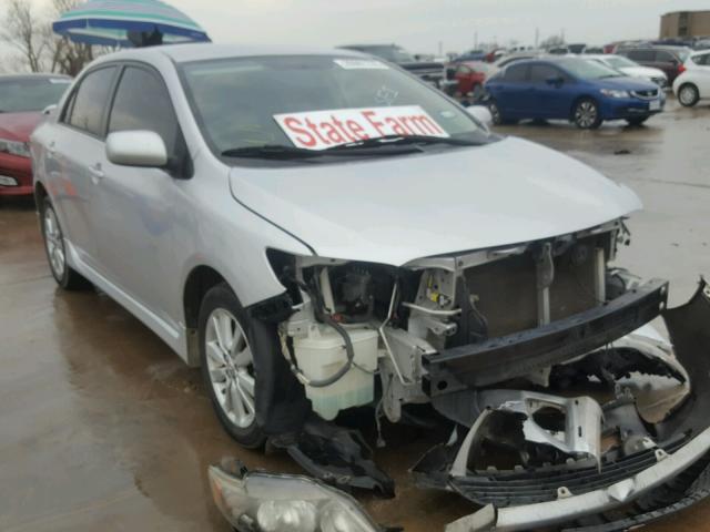 1NXBU4EE6AZ374045 - 2010 TOYOTA COROLLA BA SILVER photo 1