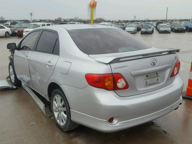 1NXBU4EE6AZ374045 - 2010 TOYOTA COROLLA BA SILVER photo 3