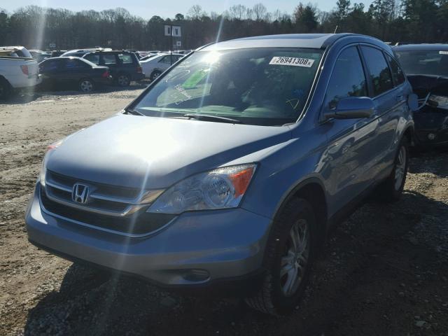 5J6RE3H73BL033551 - 2011 HONDA CR-V EXL BLUE photo 2