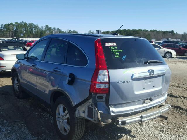 5J6RE3H73BL033551 - 2011 HONDA CR-V EXL BLUE photo 3