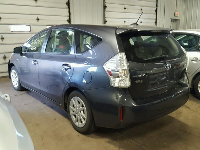 JTDZN3EU8EJ001078 - 2014 TOYOTA PRIUS V GRAY photo 3