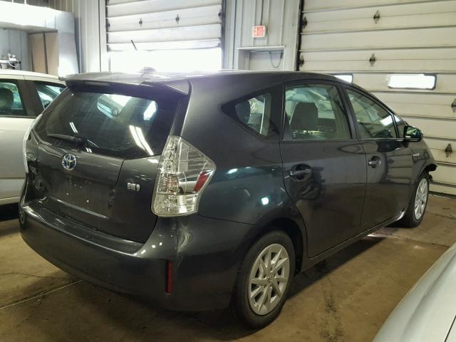 JTDZN3EU8EJ001078 - 2014 TOYOTA PRIUS V GRAY photo 4