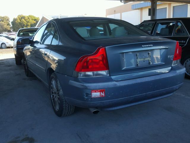 YV1RS53D112064738 - 2001 VOLVO S60 T5 TEAL photo 3