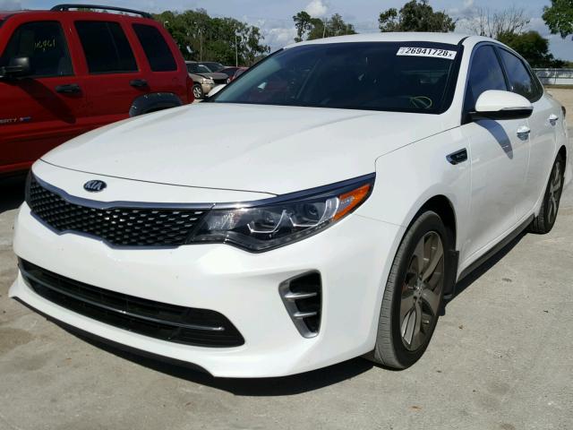 5XXGW4L24HG128818 - 2017 KIA OPTIMA SX WHITE photo 2