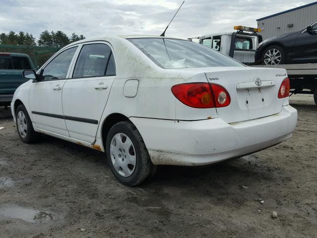 2T1BR32E73C012309 - 2003 TOYOTA COROLLA CE WHITE photo 3