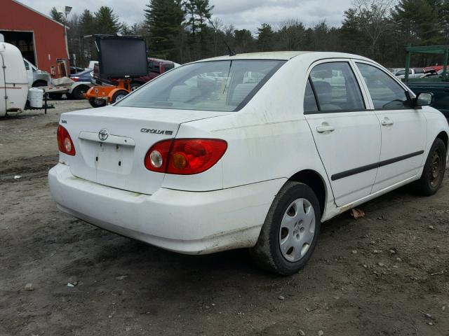 2T1BR32E73C012309 - 2003 TOYOTA COROLLA CE WHITE photo 4