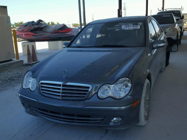 WDBRF54H16A822312 - 2006 MERCEDES-BENZ C GENERATI CHARCOAL photo 2