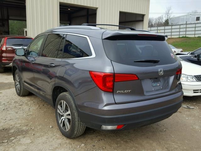 5FNYF6H34GB062385 - 2016 HONDA PILOT EX GRAY photo 3