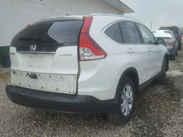 5J6RM4H78DL025960 - 2013 HONDA CR-V EXL WHITE photo 4