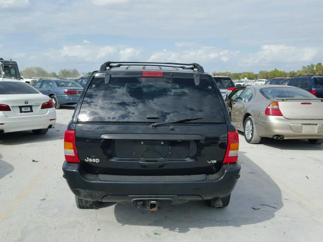 1J4GX58N41C707586 - 2001 JEEP GRAND CHER BLACK photo 9