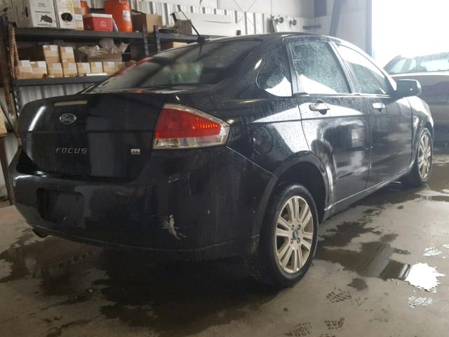 1FAHP35N08W192605 - 2008 FORD FOCUS SE BLACK photo 4