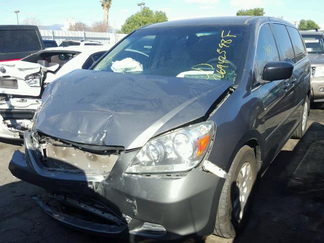 5FNRL38267B126445 - 2007 HONDA ODYSSEY LX GRAY photo 2