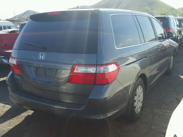 5FNRL38267B126445 - 2007 HONDA ODYSSEY LX GRAY photo 4