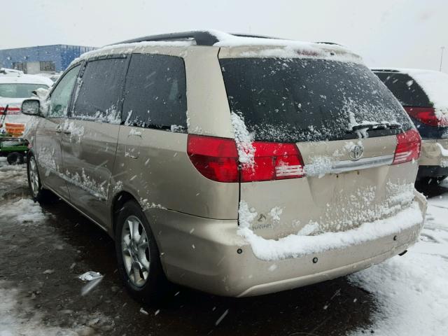 5TDZA22C05S355987 - 2005 TOYOTA SIENNA XLE GOLD photo 3