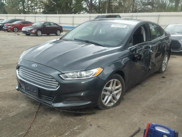 1FA6P0H7XF5117075 - 2015 FORD FUSION SE GREEN photo 2