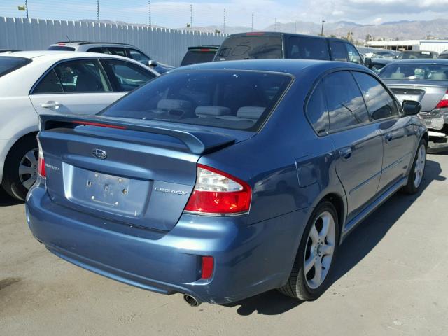 4S3BL616X87204779 - 2008 SUBARU LEGACY 2.5 BLUE photo 4