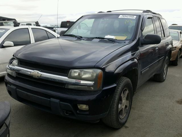 1GNDT13S632353712 - 2003 CHEVROLET TRAILBLAZE BLACK photo 2