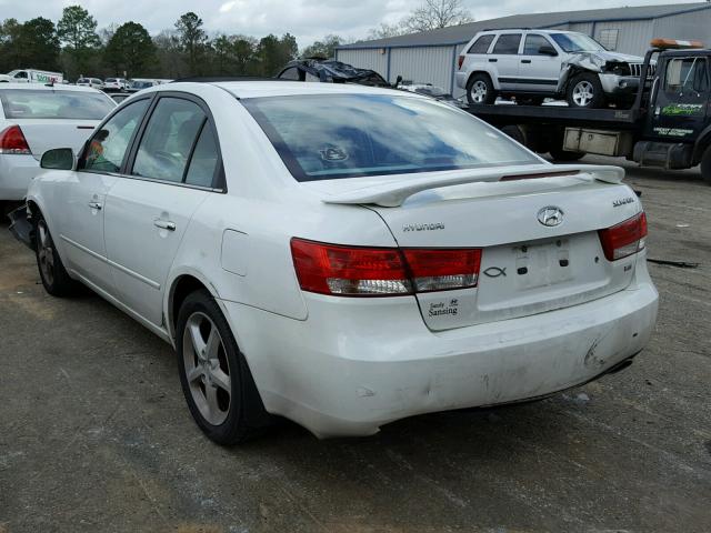 5NPEU46F36H064798 - 2006 HYUNDAI SONATA GLS WHITE photo 3