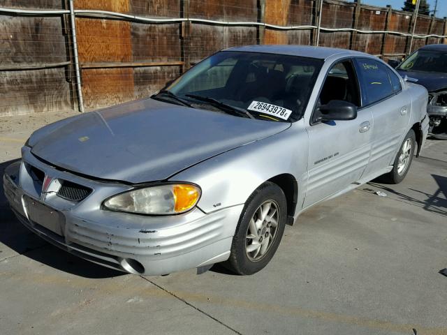 1G2NF52EX1C154939 - 2001 PONTIAC GRAND AM S SILVER photo 2