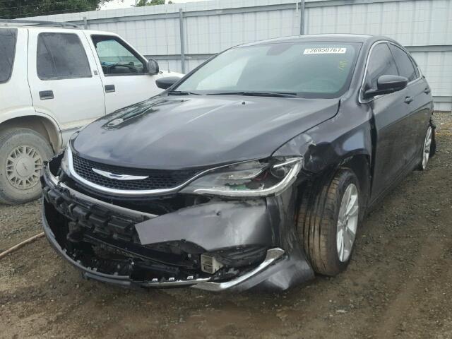 1C3CCCAB3FN641245 - 2015 CHRYSLER 200 LIMITE GRAY photo 2