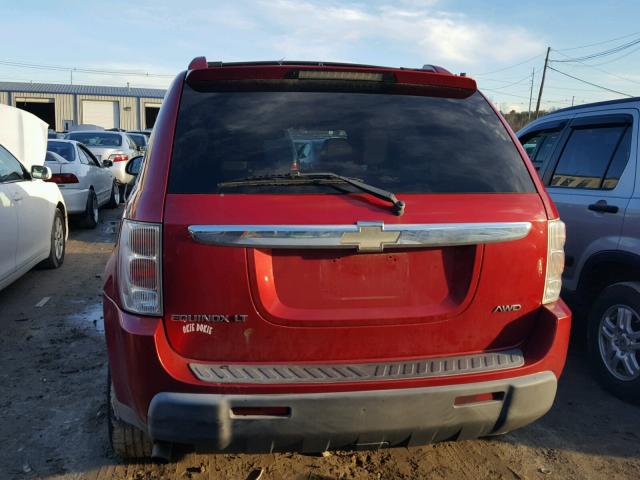 2CNDL73F156034718 - 2005 CHEVROLET EQUINOX LT RED photo 9