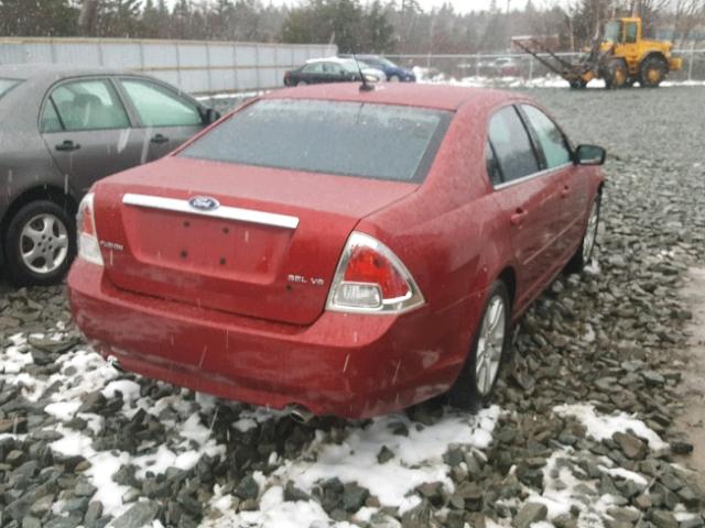 3FAHP081X8R176647 - 2008 FORD FUSION SEL RED photo 4