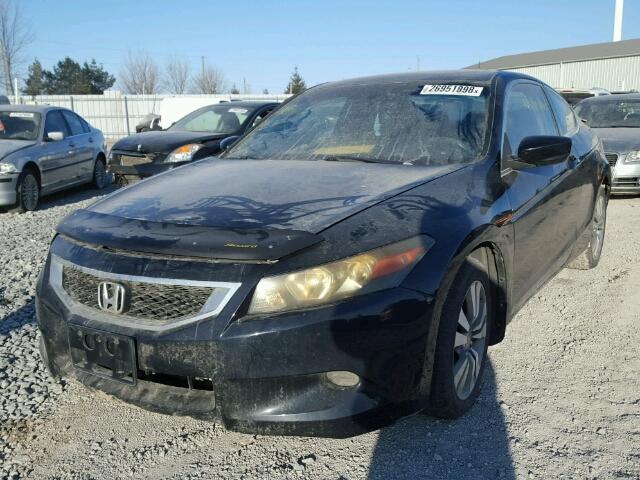 1HGCS12808A800725 - 2008 HONDA ACCORD EXL BLACK photo 2