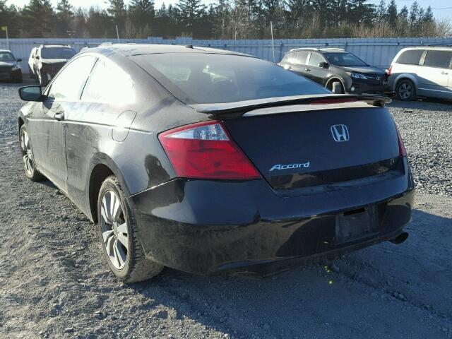 1HGCS12808A800725 - 2008 HONDA ACCORD EXL BLACK photo 3