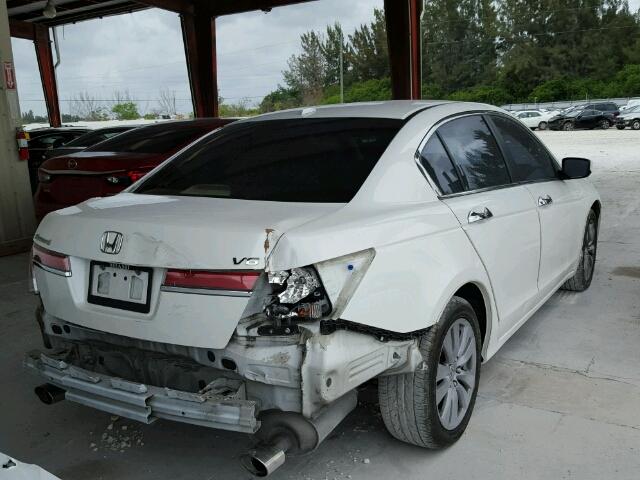 1HGCP3F80CA031157 - 2012 HONDA ACCORD EXL WHITE photo 4